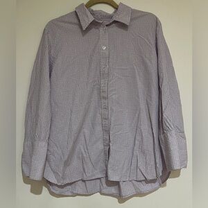 Women’s Kasper Casual Checkered Shirt - Lavender and White
